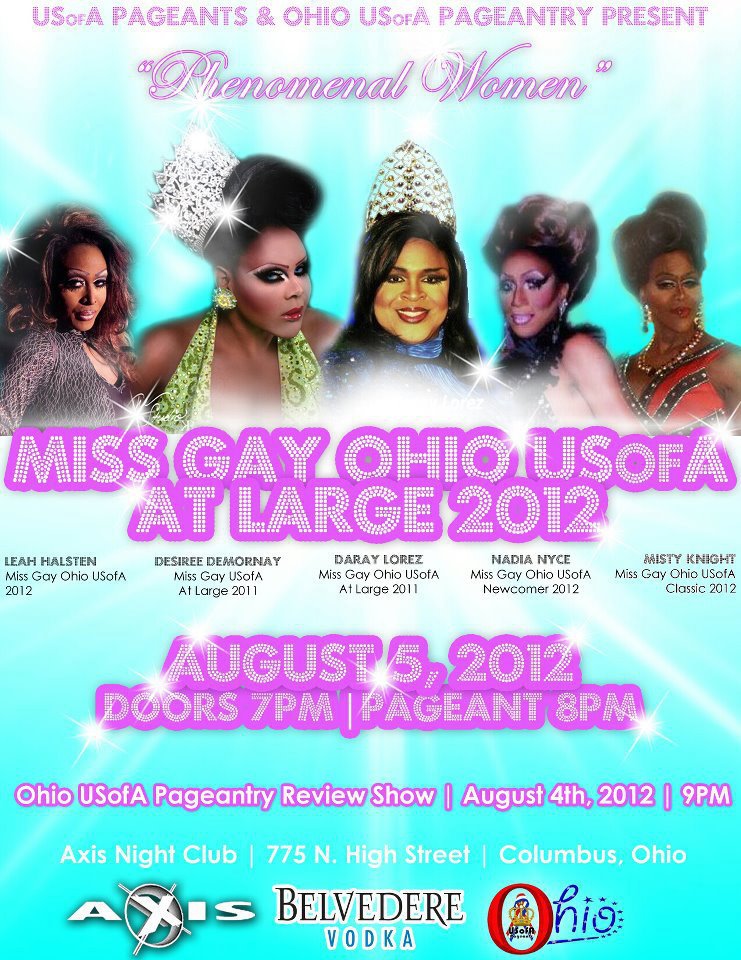 Archive Miss Gay Ohio Usofa At Large Axis Nightclub Columbus Ohio