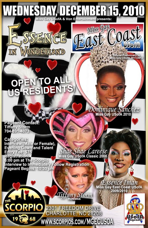 Show Ad | Miss Gay East Coast USofA | Scorpio (Charlotte, North Carolina) | 12/15/2010