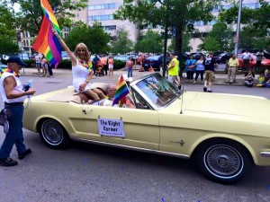 Amanada Kayne at the Dayton Gay Pride Parade.