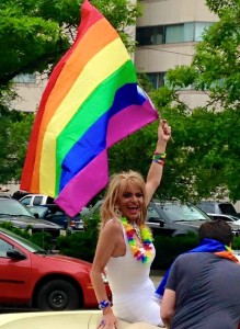 Amanda Kayne at the Dayton Gay Pride Parade.