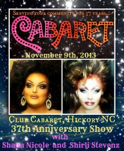 Show Ad | Club Cabaret (Hickory, North Carolina) | 11/9/2013