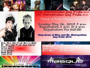 Mr. and Miss Metropolitan Gay Pride | Masque Night Club (Dayton, Ohio) | 5/26/2013