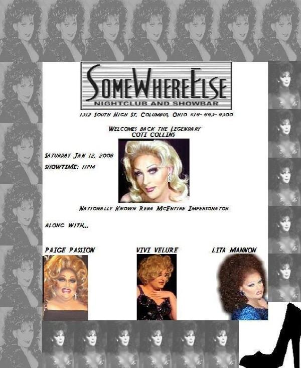 Show Ad | SomeWhere Else Nightclub and Showbar (Columbus, Ohio) | 1/12/2008