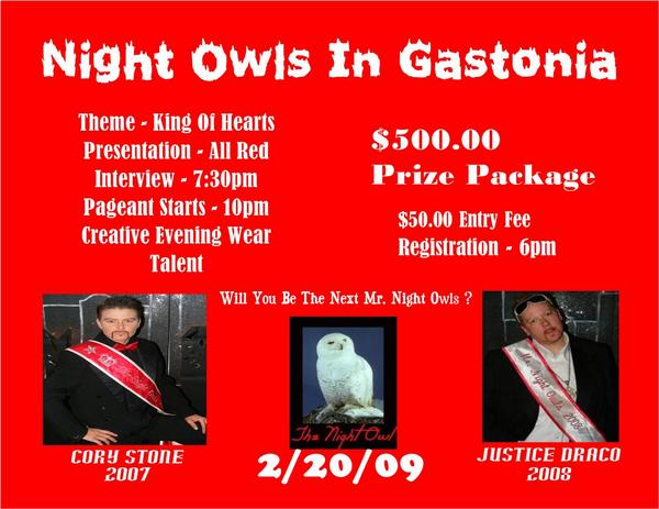 Show Ad | Mr. Night Owls | Night Owls (Gastonia, Nort Carolina) | 2/20/2009