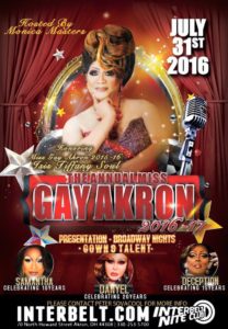 Show Ad | Miss Gay Akron | Interbelt Nite Club (Akron, Ohio) | 7/31/2016