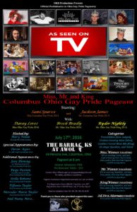 Show Ad | Mr. Miss and King Columbus Gay Pride | The Barracks at AWOL (Columbus, Ohio) | 7/17/2016