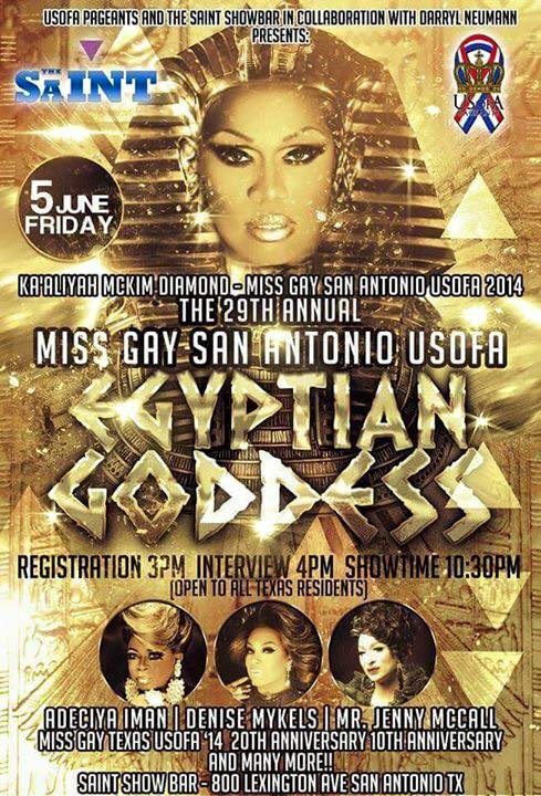 Show Ad | Miss Gay San Antonio USofA | Saint Show Bar (San Antonio, Texas) | 6/5/2015