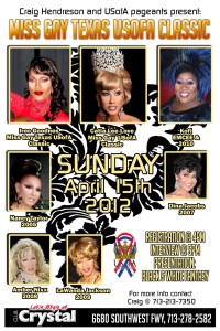 Show Ad | Miss Gay Texas USofA Classic | Crystal (Houston, Texas) | 4/15/2012