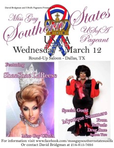 Show Ad | Miss Gay Southern States USofA | Round-Up Saloon (Dallas, Texas) | 3/12/2014