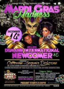 Show Ad | Mr. and Miss Dumarr International Newcomer | Honey Pot (Tampa, Florida) | 12/14/2014