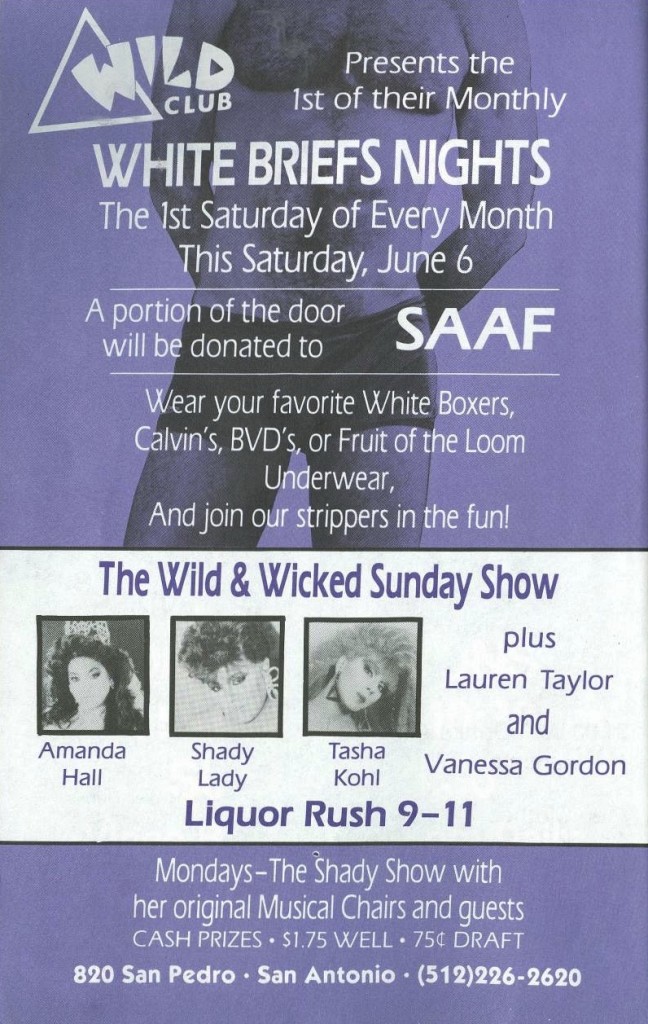 Show Ad | Wild Club (San Antonio, Texas) | June 1992