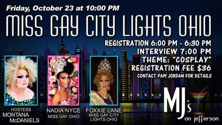 Show Ad | Miss Gay City Lights Ohio | MJ's On Jefferson (Dayton, Ohio) | 10/23/2015