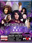 Show Ad | Northern Star All American Goddess, At Large & Gent | Five Nightclub (Madison, Wisconsin) | 1/24/2016