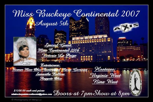 Show Ad | Miss Buckeye Continental |Axis (Columbus, Ohio) | 8/5/2007