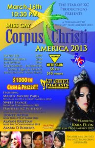Show Ad | Miss Gay Corpus Christi America | Triangle Nite Club (Corpus Christi, Texas) | 3/16/2013