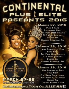 Show Ad | Miss Continental Plus and Elite | Baton Show Lounge (Chicago, Illinois) | 3/27-3/29/2016