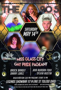 Show Ad | Miss Glass City Gay Pride | Legends Showbar (Toledo, Ohio) | 5/14/2016
