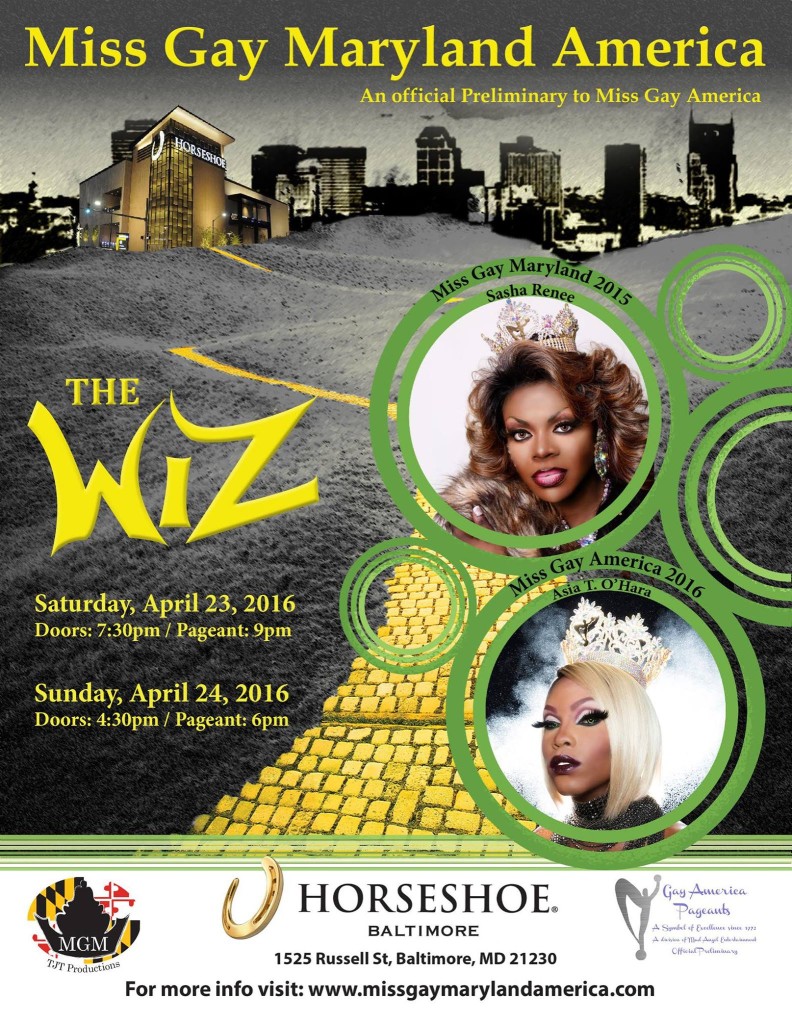 Show Ad | Miss Gay Maryland America | Horseshoe (Baltimore, Maryland) | 4/23-4/24/2016