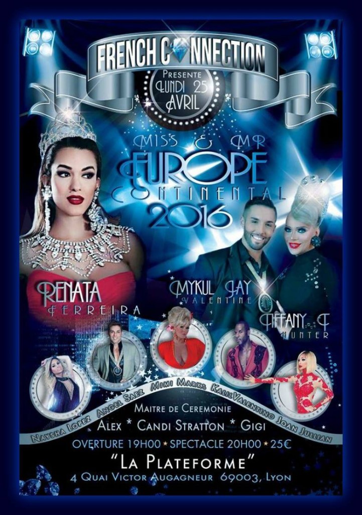 Show Ad | Miss and Mr. Europe Continental | Oh! Paradis (Lyon, France) | 4/25/2016