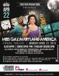 Show Ad | Miss Gay Maryland America | Club Hippo (Baltimore, Maryland) | 4/22/2013
