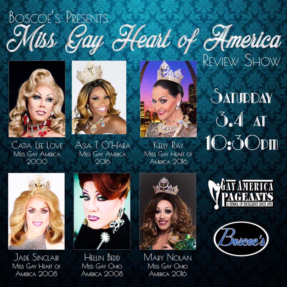 Show Ad | Miss Gay Heart of America Review Show | Boscoe's (Columbus, Ohio) | 3/4/2017