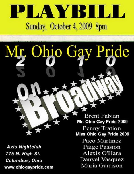 Show Ad | Mr. Ohio Gay Pride | Axis Night Club (Columbus, Ohio) | 10/4/2009