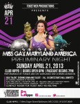 Show Ad | Miss Gay Maryland America | Club Hippo (Baltimore, Maryland) | 4/21/2013