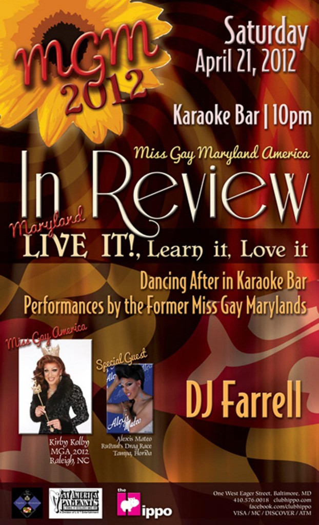 Show Ad | Miss Gay Maryland America | Club Hippo (Baltimore, Maryland) | 4/21/2012