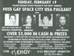 Show Ad | Miss Gay Space City USA | Club Energy (Houston, Texas) | 2/19/1995