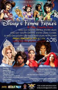 Show Ad | Miss Gay South Central States USofA, USofA Classic and USofA Newcomer | Saint (San Antonio, Texas) | 2/6/2015
