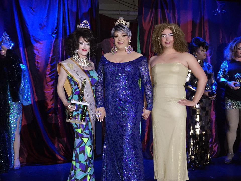 Trinity Monroe, Amanda Sue and Ria Richards at Miss Gay Cincinnati America 2016