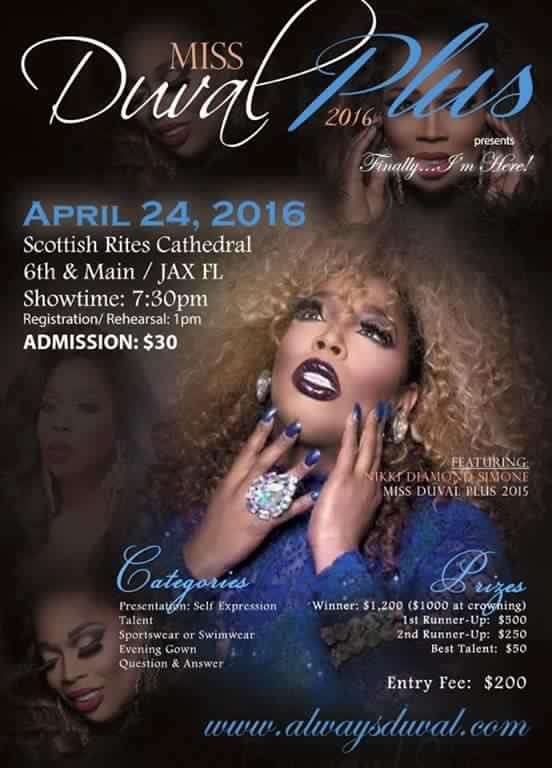 Show Ad | Miss Duval Plus | Scottish Rites Cathedral (Jacksonville, Florida) | 4/24/2016