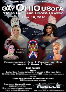 Show Ad | Miss Gay Ohio USofA & Classic | Masque (Dayton, Ohio) | 4/10/2016