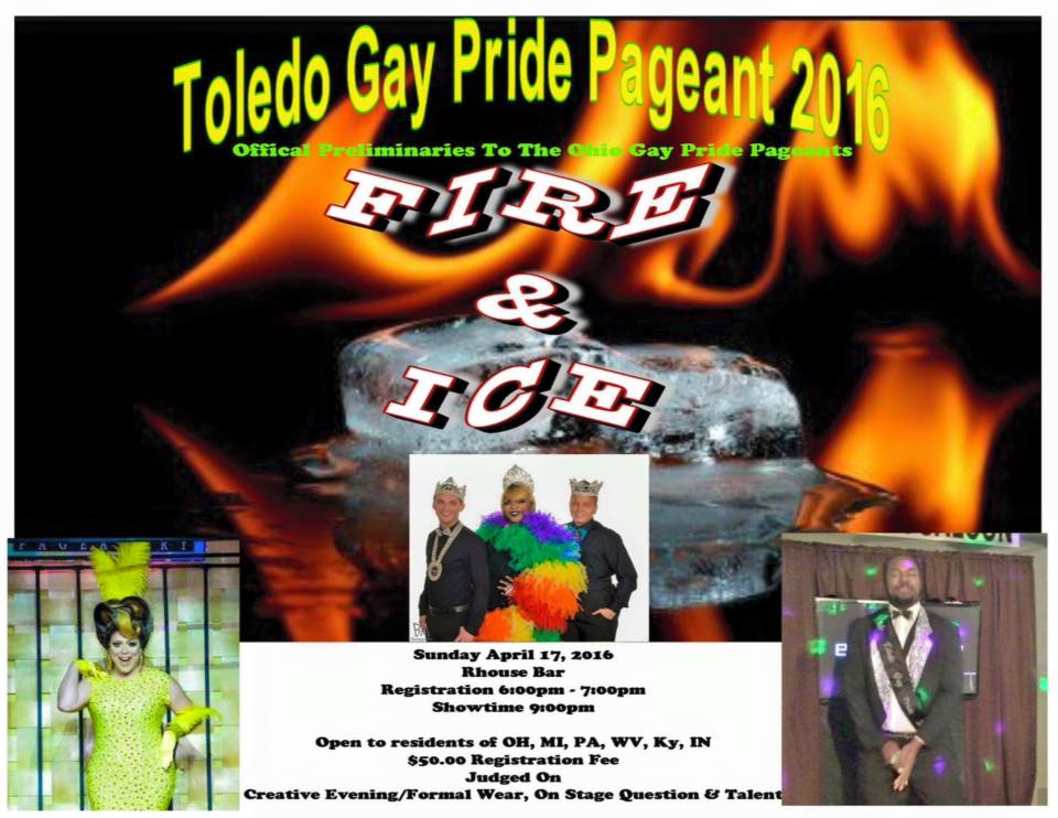 Show Ad | Mr. Miss and King Toledo Gay Pride | R House (Toledo, Ohio) | 4/17/2016