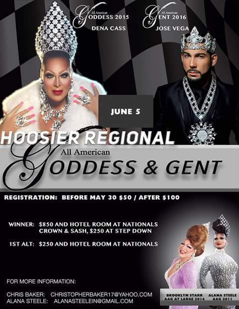 Show Ad | Hoosier Regional All American Goddess and Gent | Indianapolis, Indiana | 6/5/2016