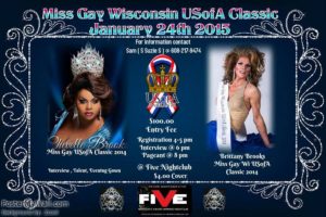 Show Ad | Miss Gay Wisconsin USofA Classic | Five Nightclub (Madison, Wisconsin) | 1/24/2015