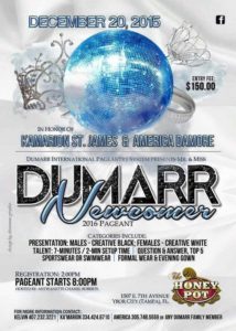 Show Ad | Mr. and Mis Dumarr International Newcomer | Honey Pot (Tampa, Florida) | 12/20/2015