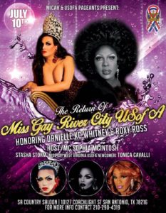 Show Ad | Miss Gay River City USofA | SA Country Saloon (San Antonio, Texas) | 7/10/2016