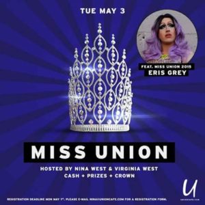 Show Ad | Miss Union | Union Cafe (Columbus, Ohio) | 5/3/2016