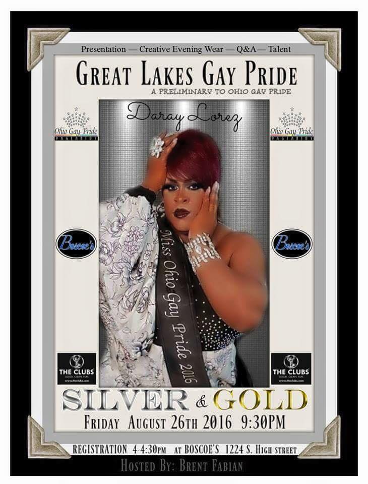 Show Ad | Miss Great Lakes Gay Pride | Boscoe's (Columbus, Ohio) | 8/26/2016