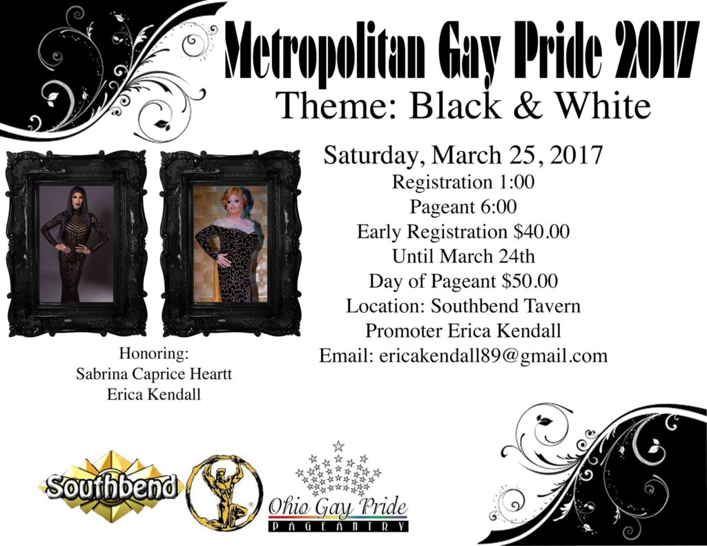 Show Ad | Metropolitan Gay Pride | Southbend Tavern (Columbus, Ohio) | 3/25/2017