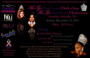 Show Ad | Miss Gay North Carolina USofA at Large and Miss Gay South Carolina USofA at Large | Scandals (Asheville, North Carolina) | 12/13/2015