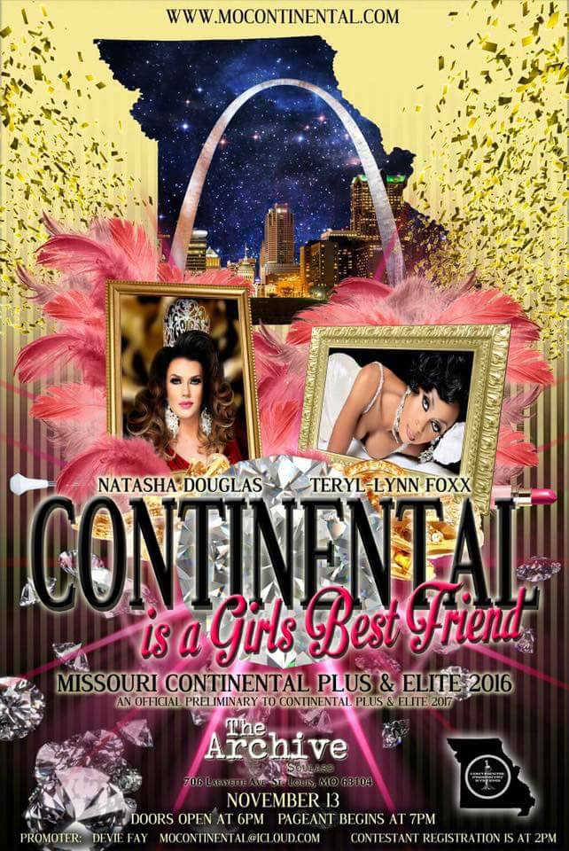 Show Ad | Miss Missouri Continental Elite and Plus | The Archive Soulard (St. Louis, Missouri) | 11/13/2016