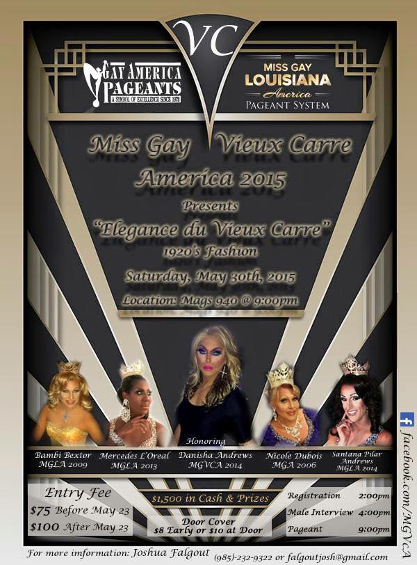 Show Ad | Miss Gay Vieux Carre America | Mags 940 (New Orleans, Louisiana) | 5/30/2015 