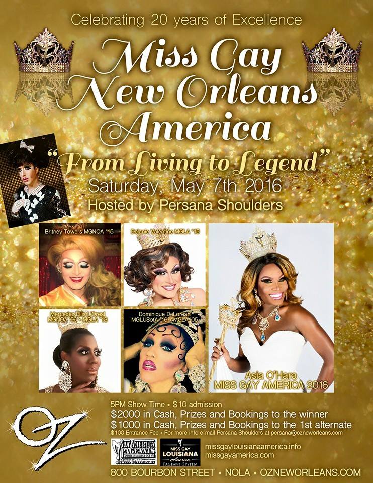 Show Ad | Miss Gay New Orleands America | Oz (New Orleans, Louisiana) | 5/7/2016