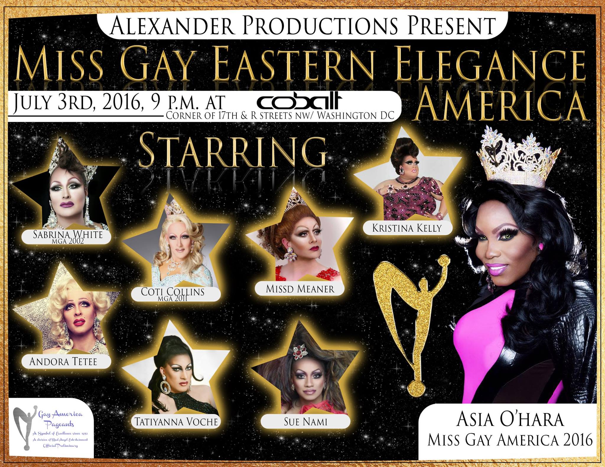 Show Ad | Miss Gay Eastern Elegance America | Cobalt (Washinton, DC) | 7/3/2016
