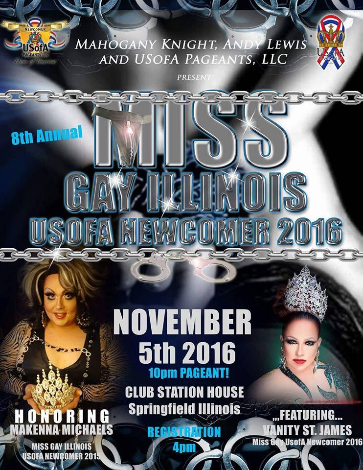 Show Ad | Miss Gay Illinois USofA Newcomer | Club Station House (Springfield, Illinois) | 11/5/2016