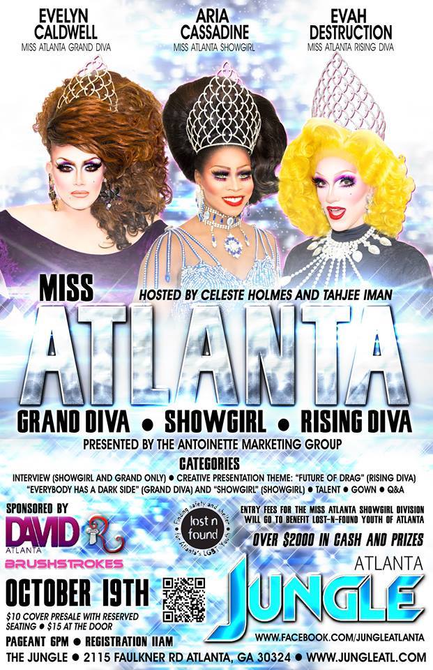 Show Ad | Miss Atlanta Grand Diva, Show Girl and Rising Diva | Jungle (Atlanta, Georgia) | 10/19/2014