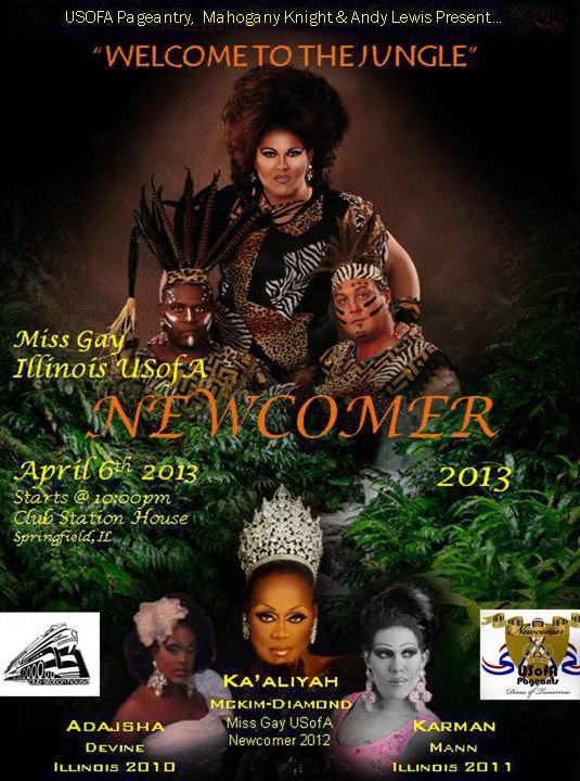 Show Ad | Miss Gay Illinois USofA Newcomer | Club Station House (Springfield, Illinois) | 4/6/2013