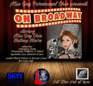 Show Ad | Miss Gay Paramount Ohio | Southbend Tavern (Columbus, Ohio) | 12/3/2016
